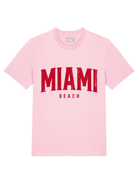 T-shirt Miami Beach Red